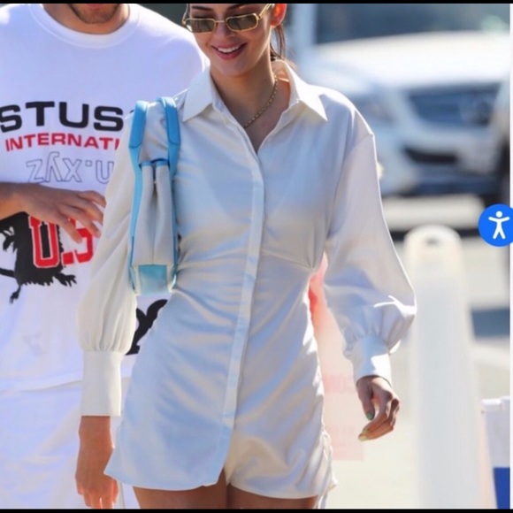 danielle guizio ruched button up dress Rare famous - Picture 1 of 1